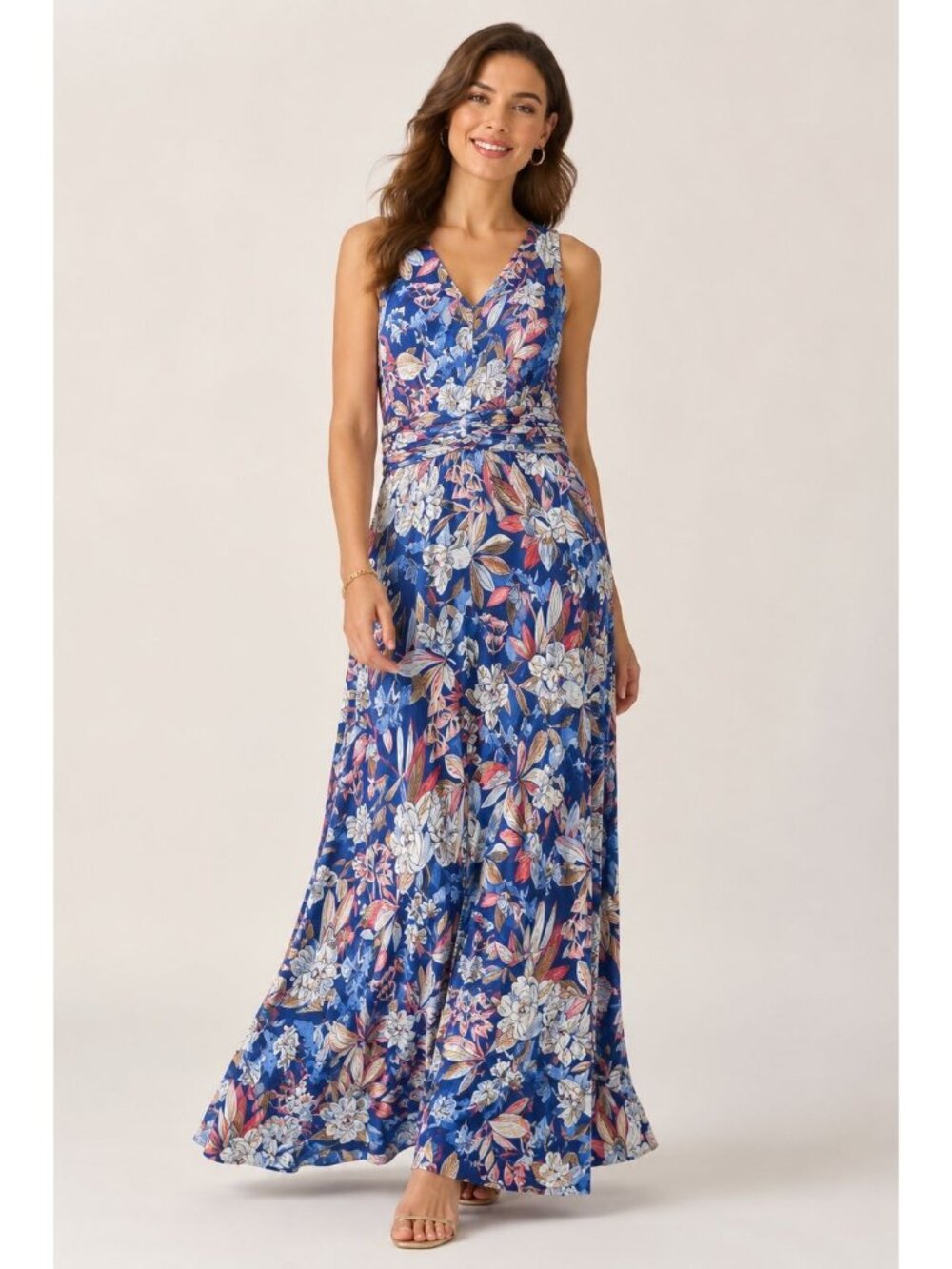 J. McLaughlin Women's Tropical Floral Print Sleeveless Maxi Dress Size 6